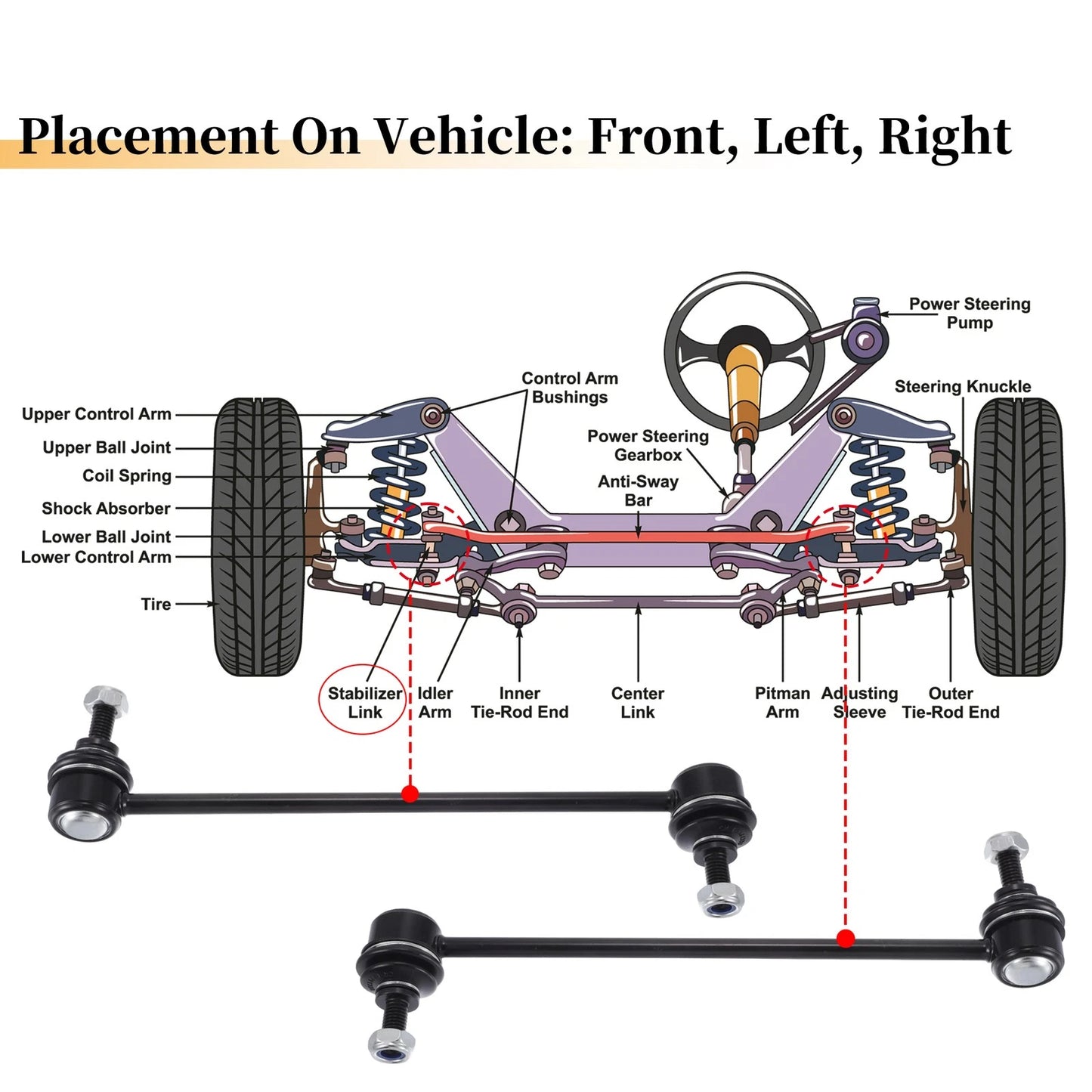 Front Stabilizer Sway Bar Link for Chevrolet Aveo Aveo5