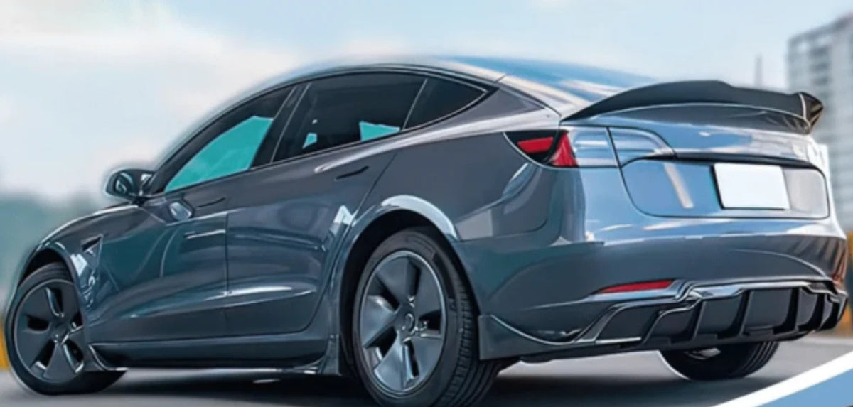 Glossy Black PSM Style Rear Trunk Spoiler for Tesla Model 3 Sedan (2017-2023)
