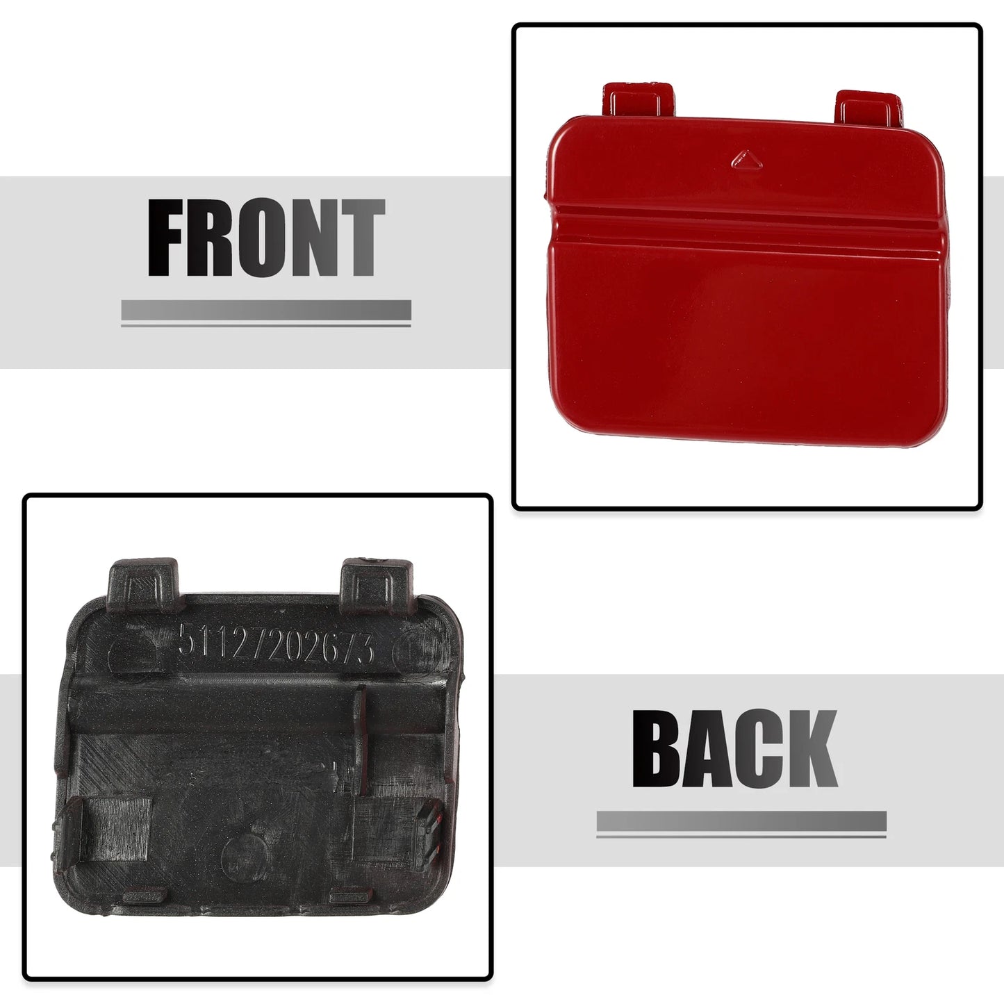 Rear Bumper Tow Hook Cover for BMW 3 Series (2012-2019) - Red