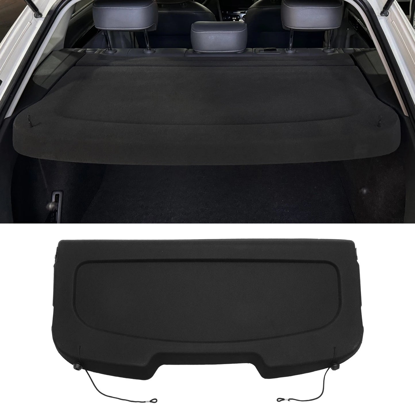 Rear Parcel Shelf Boot Load Cover for Ford Fiesta (2013-2017) Black