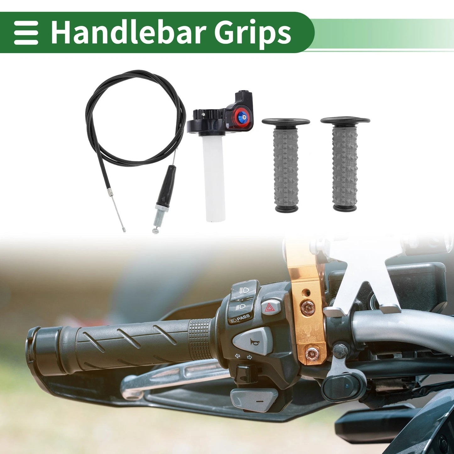 7/8" 22mm Motorcycle Hand Grips Cover Handlebar Cover for Make Model