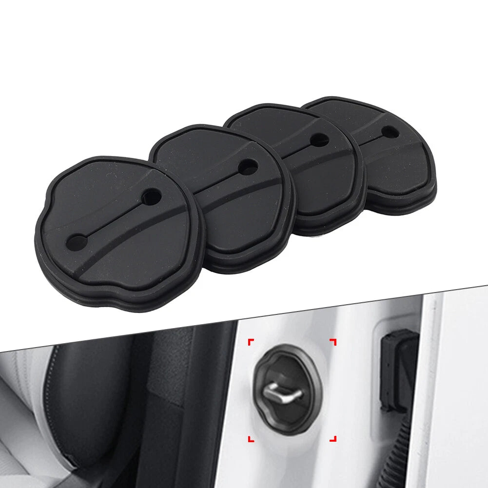 Black Door Lock Protector Cover for BMW X1 U11 U12 i3 i4 i5 2 3 7 Series (2015-2023)