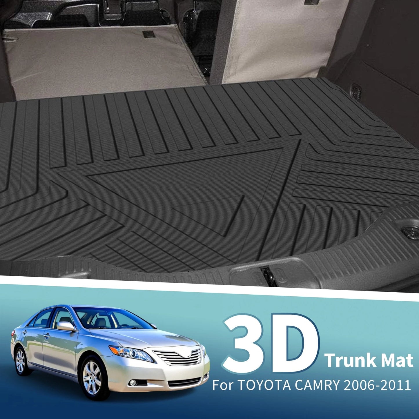 Flat Face Cargo Liner / 1 Pc / Rear Trunk Mat for Toyota Camry (2006–2011)