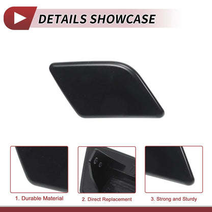 Pair Front Left & Right Washer Nozzle Cover Caps for BMW X1 Unpainted
