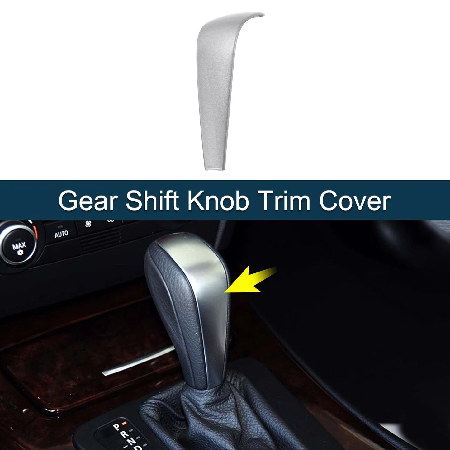 ABS Gear Shift Knob Cover Sticker for BMW 1 3 Series Z4 X1 E90 E92 E93 E87 (2005-2012)