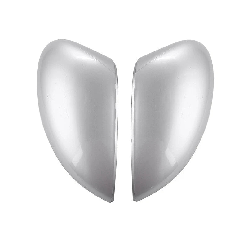 Silver LH+RH Door Side Rearview Mirror Cover Caps for 2011-2017 Ford Fiesta