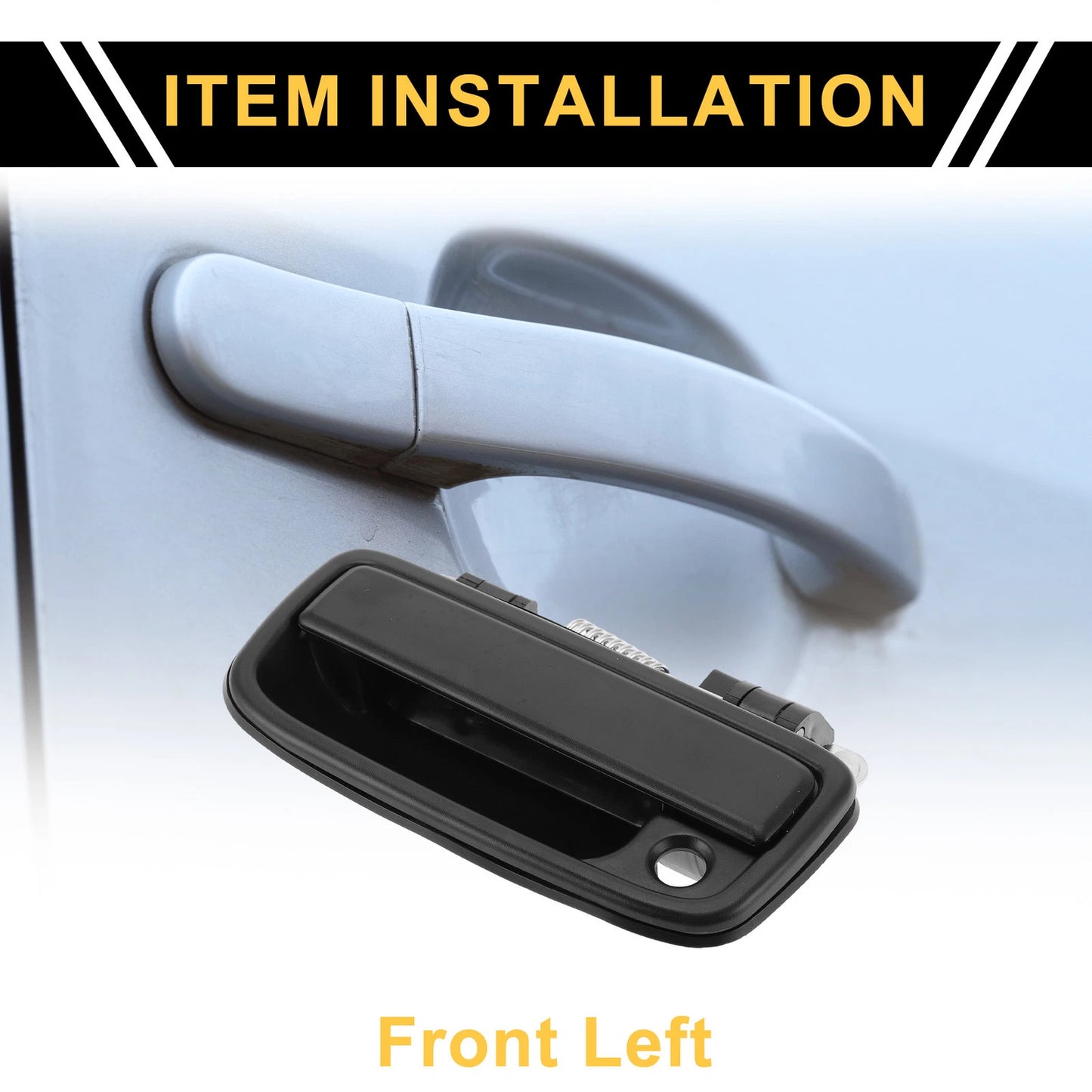 Front Left Exterior Door Handle for Toyota Tacoma (1995-2004) Black