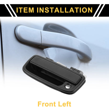 Front Left Exterior Door Handle for Toyota Tacoma (1995-2004) Black