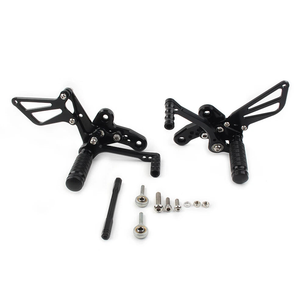Rearset Foot Pegs for Suzuki Hayabusa GSX1300R (1999-2008) Black