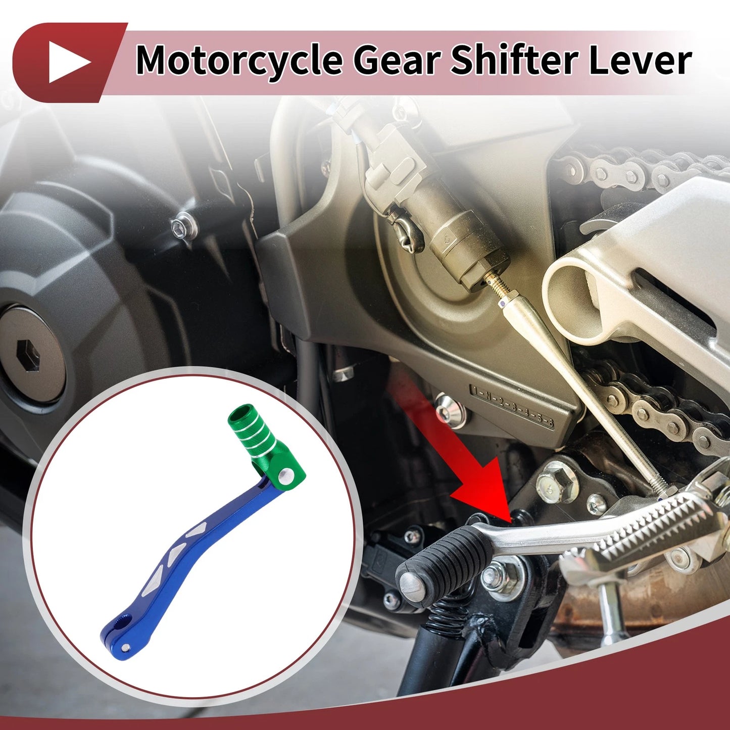 Shifter Lever Folding for Yamaha TTR 50cc Blue and Green