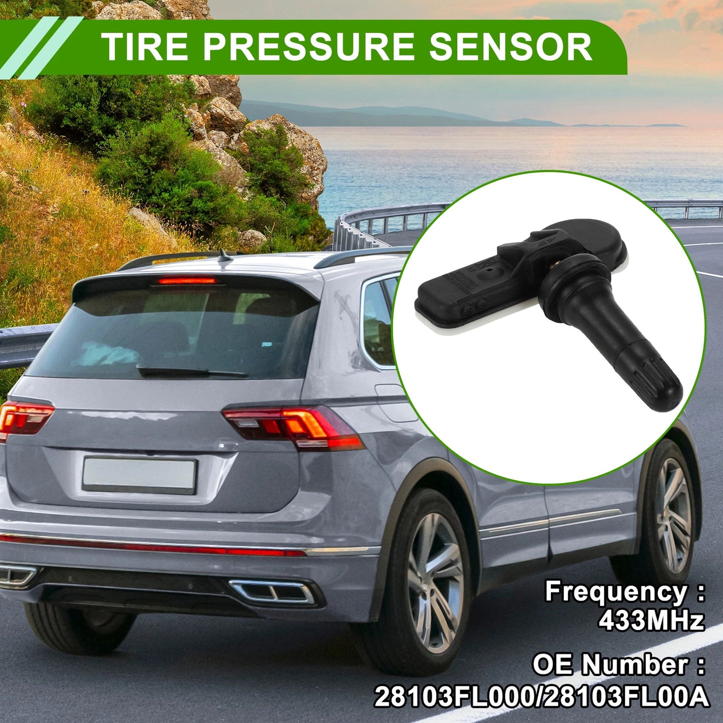 Tire Pressure Sensor 433MHz for Subaru Impreza (2017-2019)