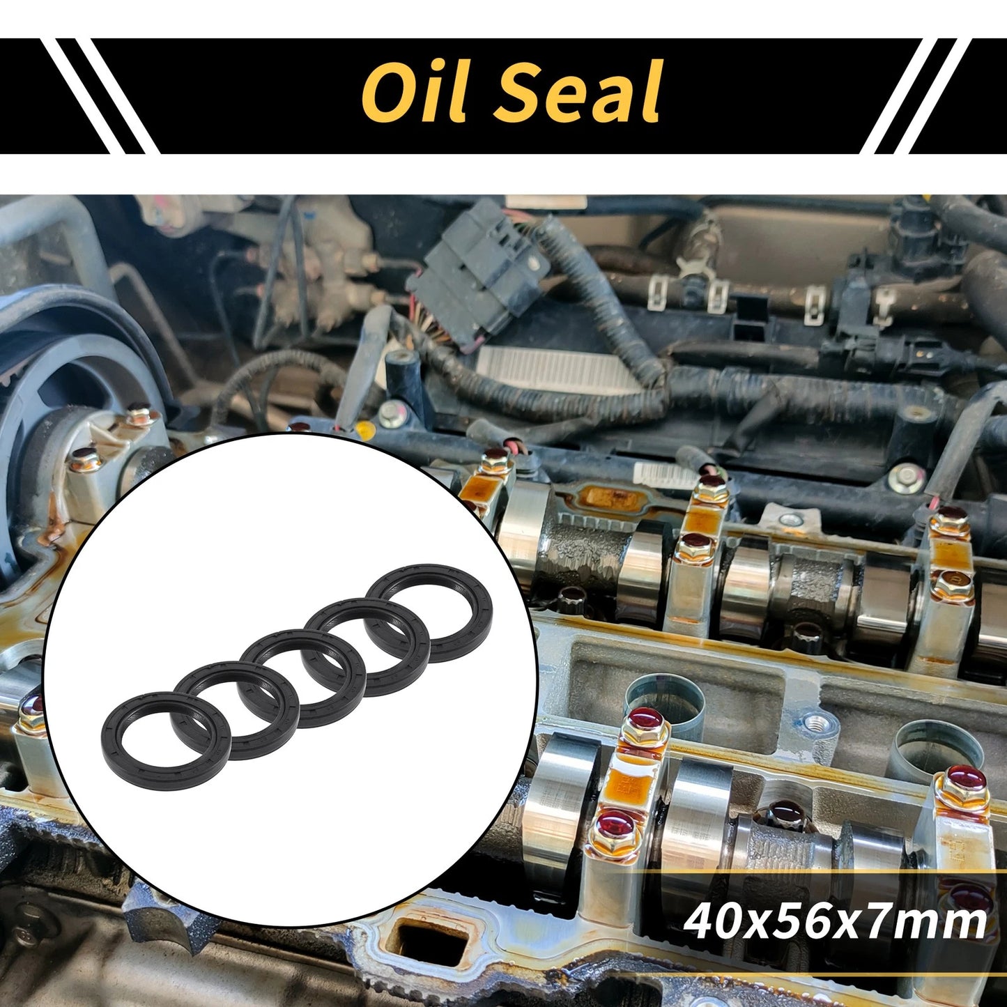 Oil Seal / 40x56x7mm / Seal Ring Rotary Shaft Seal NBR Rubber for Auto