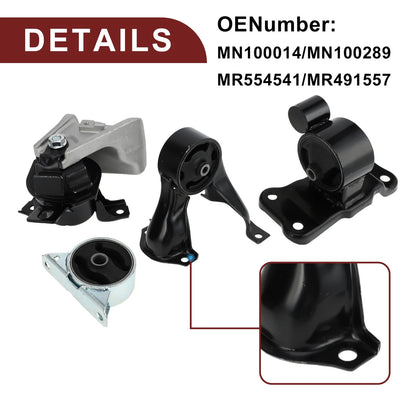 Engine Mount Set for Mitsubishi Lancer Ralliart 2.4L (2004-2006)