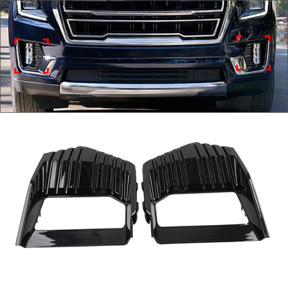 Front Bumper Fog Light Grille Covers for GMC Yukon (2021-2024)