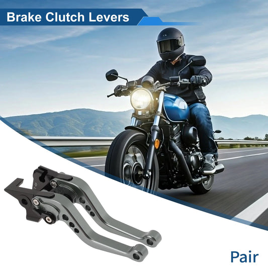 1 pair Titanium Tone Brake Clutch Levers for Yamaha FZ6R (2009–2017)