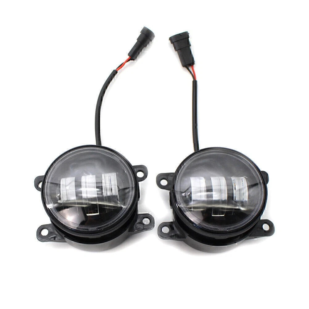 Dual Color White/Yellow LED Fog Lights for Honda Nissan Subaru Ford