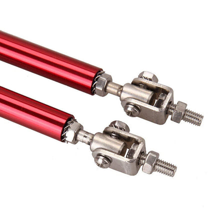 Red Adjustable Bumper Lip Splitter Strut Rod Tie Support Bar for Dodge Charger
