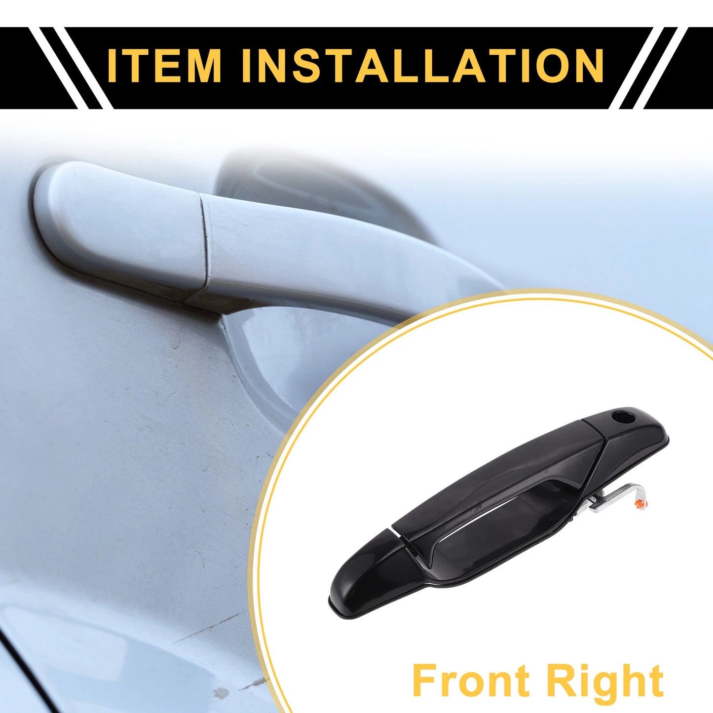Door Handle Front Right Exterior with Hole for Cadillac Escalade (2007 - 2013)
