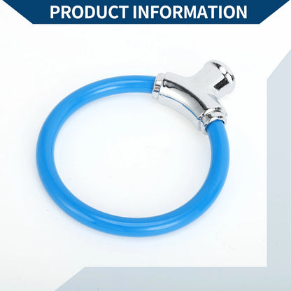 Portable 42cm Anti-Theft Bicycle Lock Mini Ring Lock for Bike - Blue