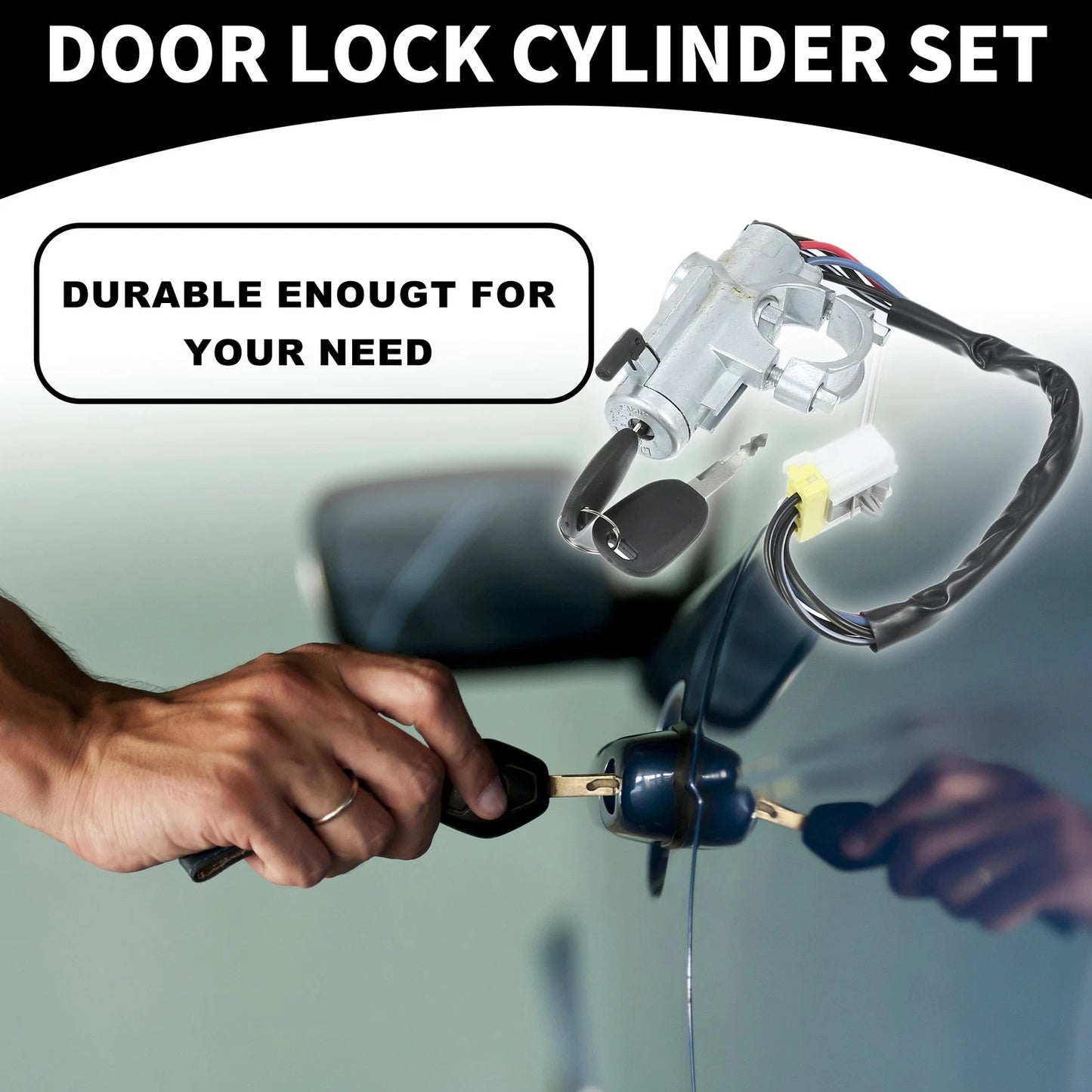 Ignition Lock Cylinder & Door Lock w/ Keys for Nissan D21 (1986-1997)