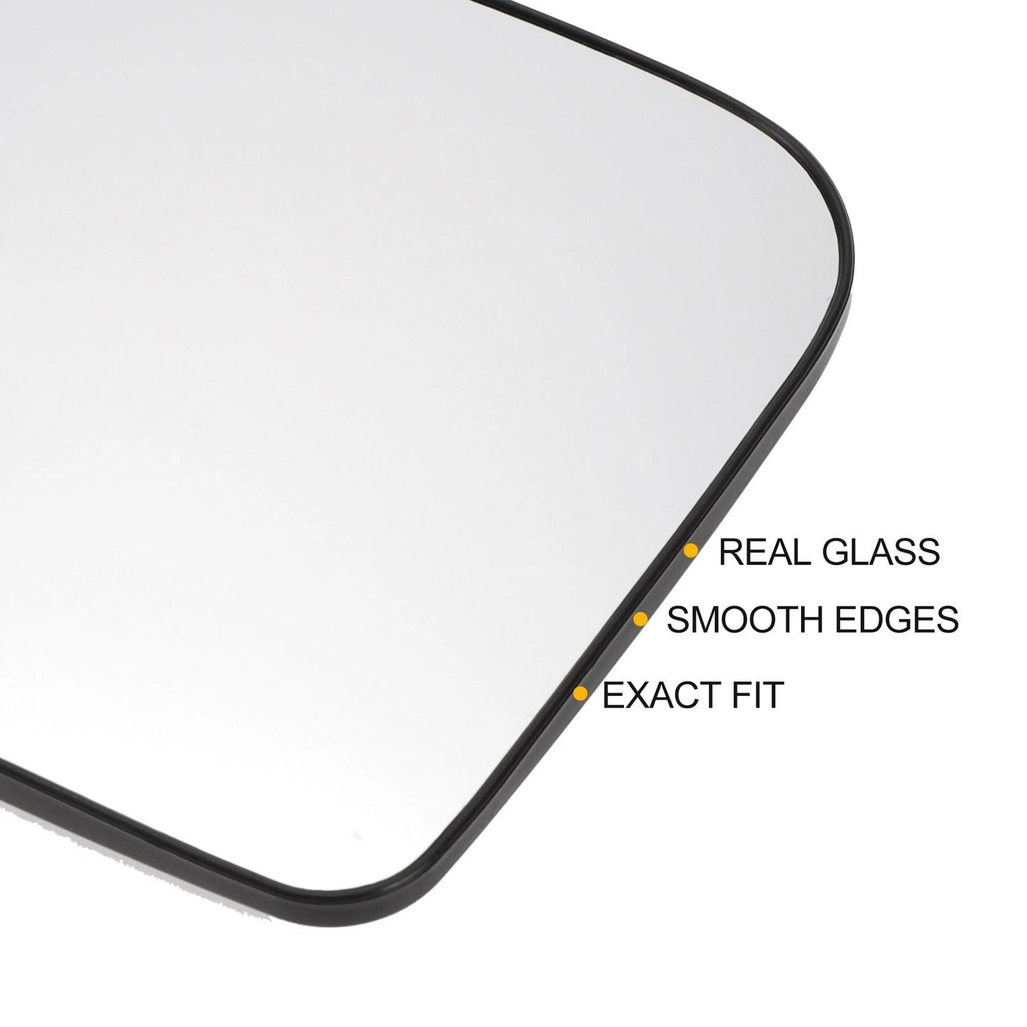 Left Side Heated White Mirror Glass for Toyota IQ (2009-2016)