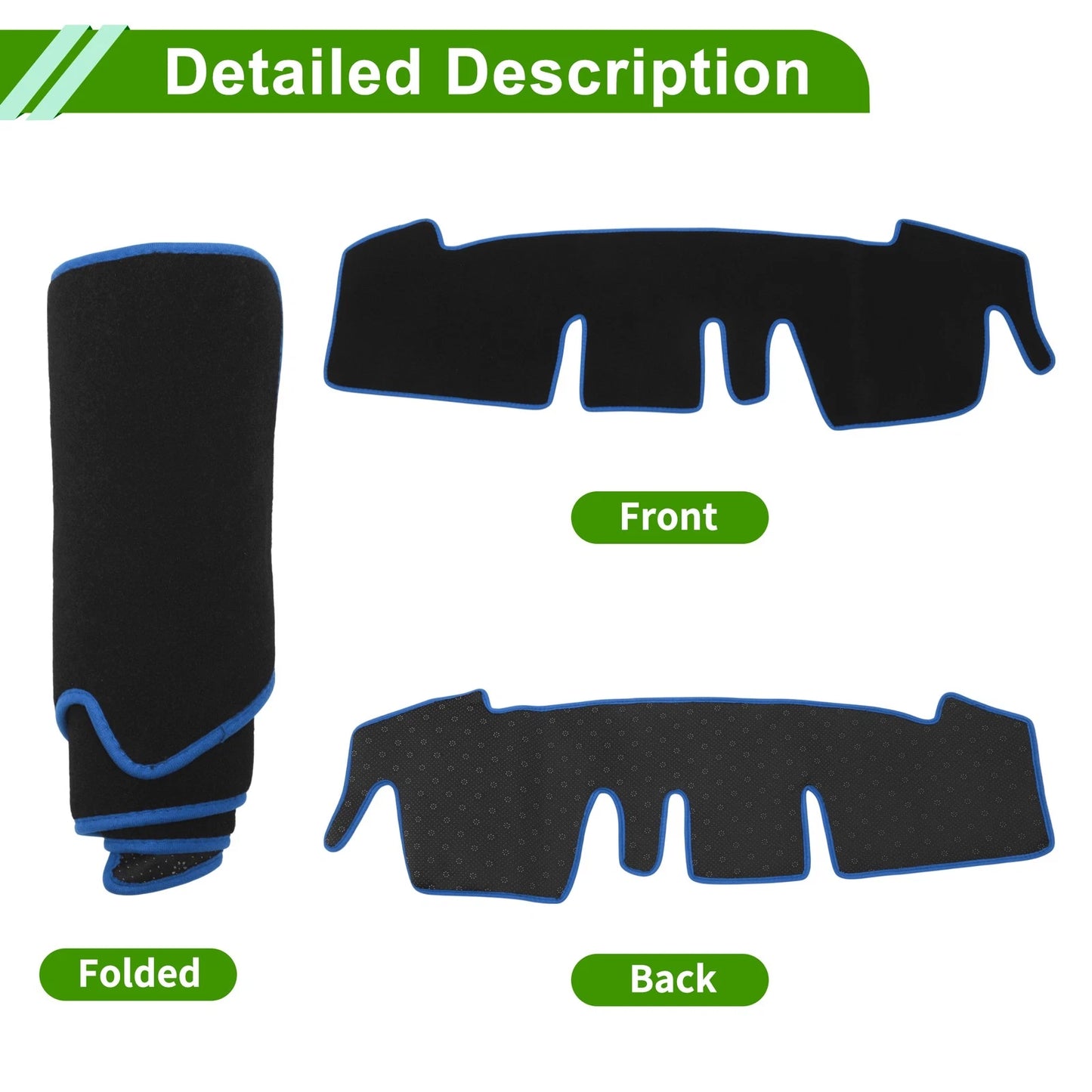 Dashboard Cover for Honda N-ONE JG3 JG4 2020-2024 Black Blue 1 x Anti-Slip