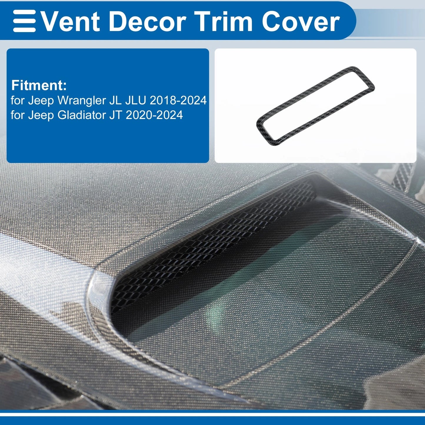 Hood Air Outlet Vent Cover Trim  Pcs for Jeep Gladiator JT (2020-2023)
