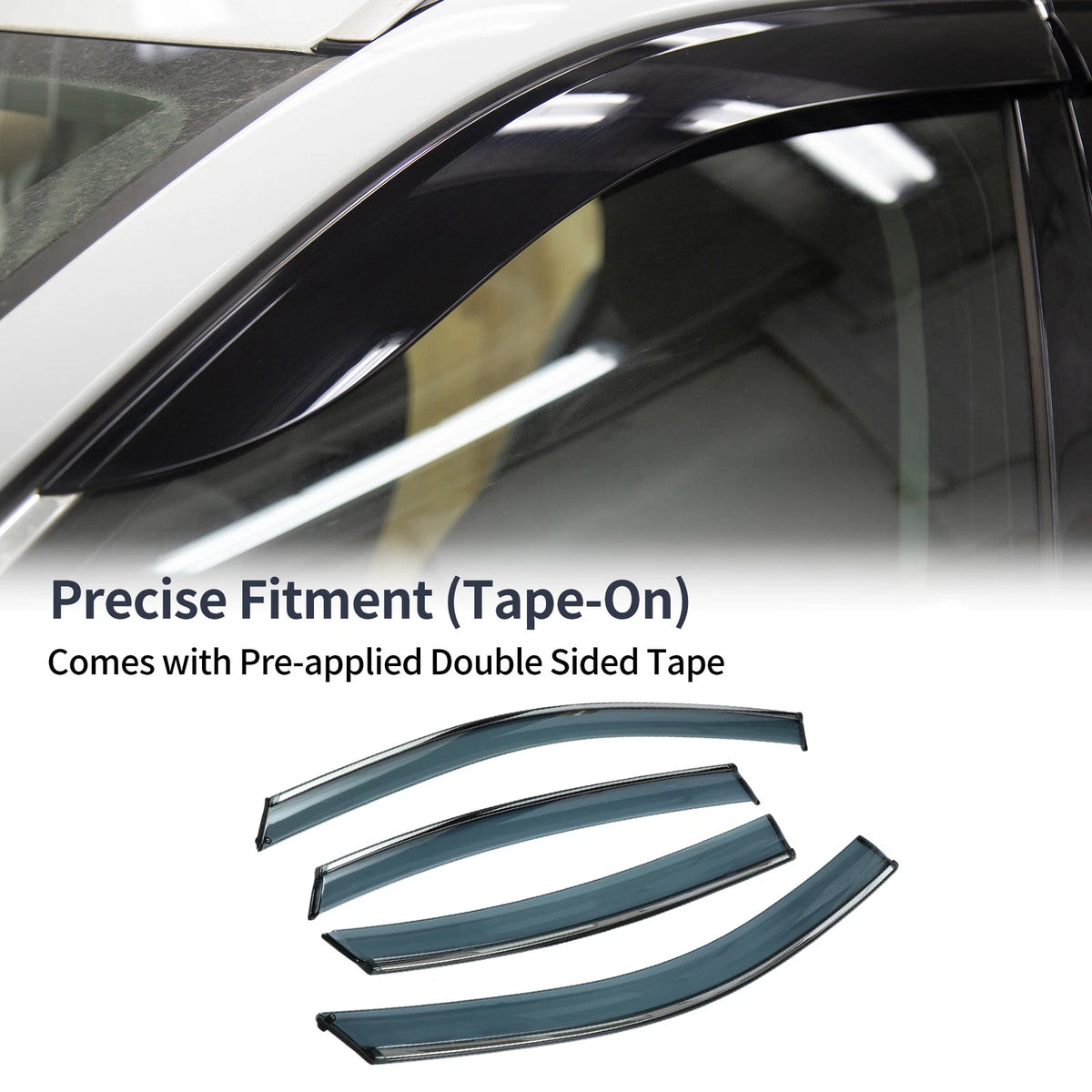 Window Deflectors 1 x Set for Nissan Altima (2013-2018) Black Side Vent Visor