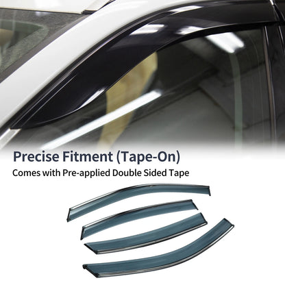 Window Deflectors 1 x Set for Nissan Altima (2013-2018) Black Side Vent Visor