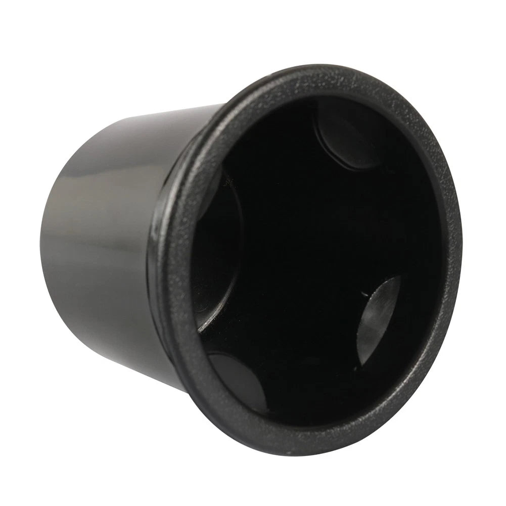 Black Recessed Cup Holder for RVs, Boats, Yachts, & Cars - Water Drink Holder