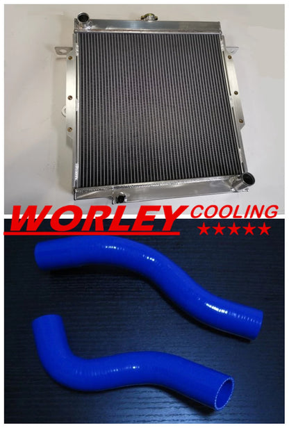 44mm Aluminum Radiator + Hose for Toyota LandCruiser 75 Series (1984-2000)