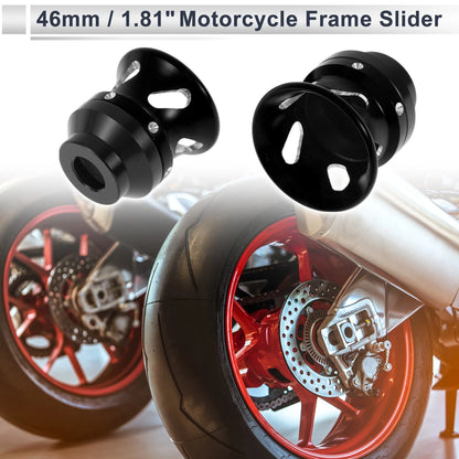 Motorcycle Slider Frame 14mm Aluminum Alloy 2 x Black for Make Model
