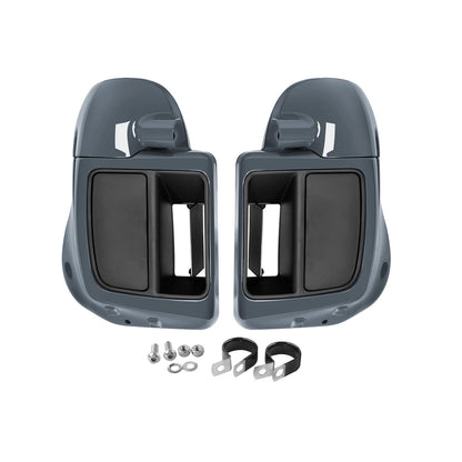 Lower Vented Fairings for Harley Touring 2014-2023 Gunship Gray