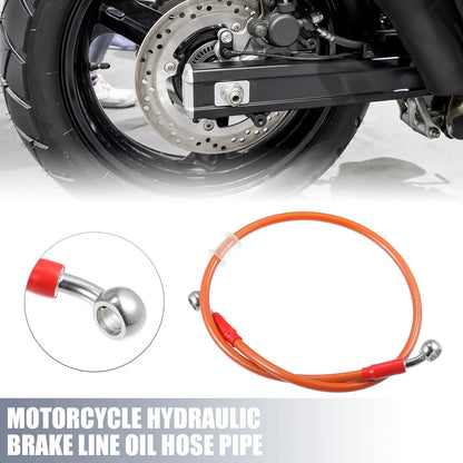 Orange 70cm 10mm Motorcycle Hydraulic Brake Line Hose