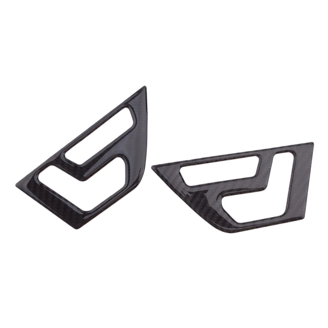 2 x Carbon Fiber Interior Door Seat Control Panel Trim for Benz W204 (2007-2013)