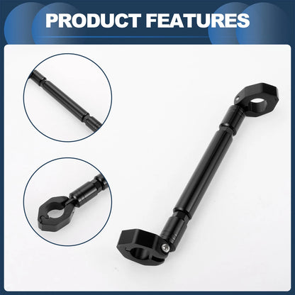 Cross Bar Handlebars 31cm/12.20in for Motorcycle Handlebar Black