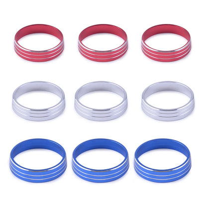 3 x Aluminum Air Conditioning Switch Knob Covers for Mitsubishi Lancer, Outlander