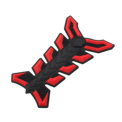 3D Fish Bone Decal Sticker Protector for Motorcycle Gas Fuel Oil Tank Red