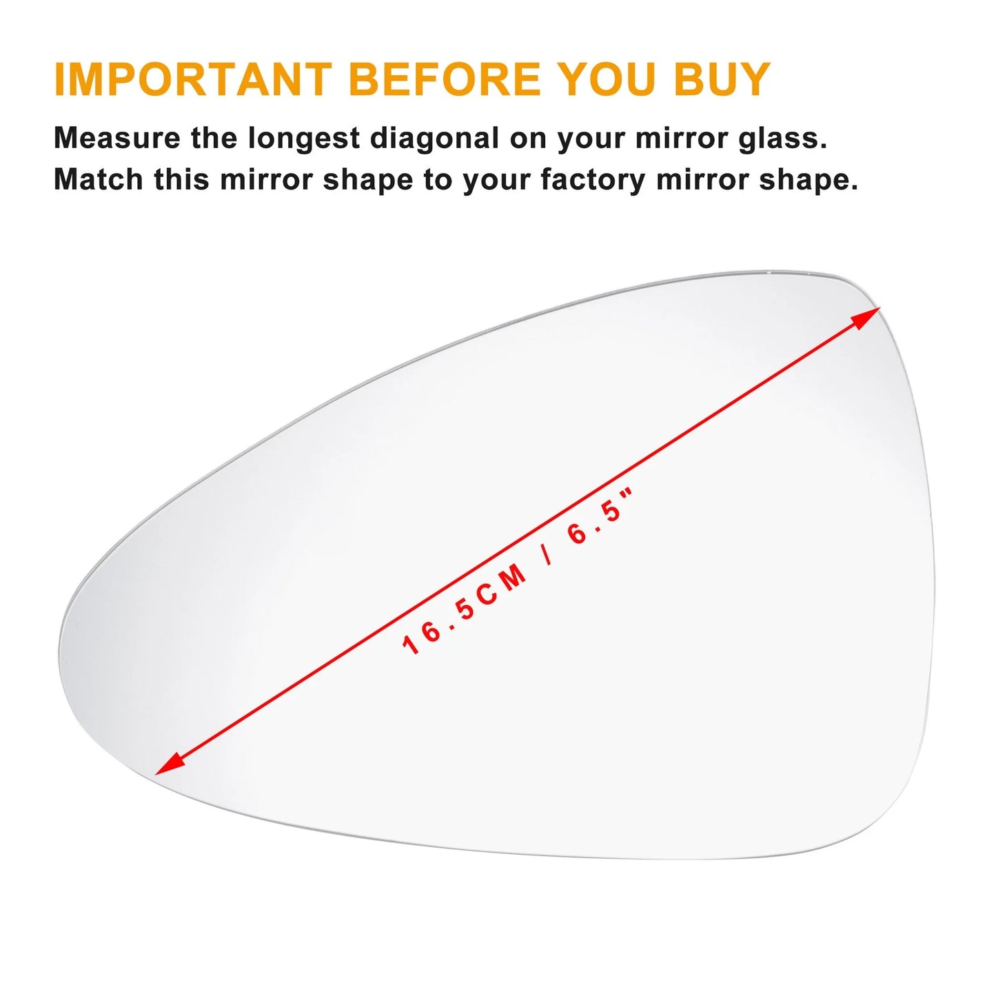 Left Side Mirror Glass w/ Back Heated for Porsche Panamera (2009-2015)