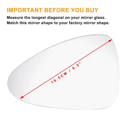 Left Side Mirror Glass w/ Back Heated for Porsche Panamera (2009-2015)