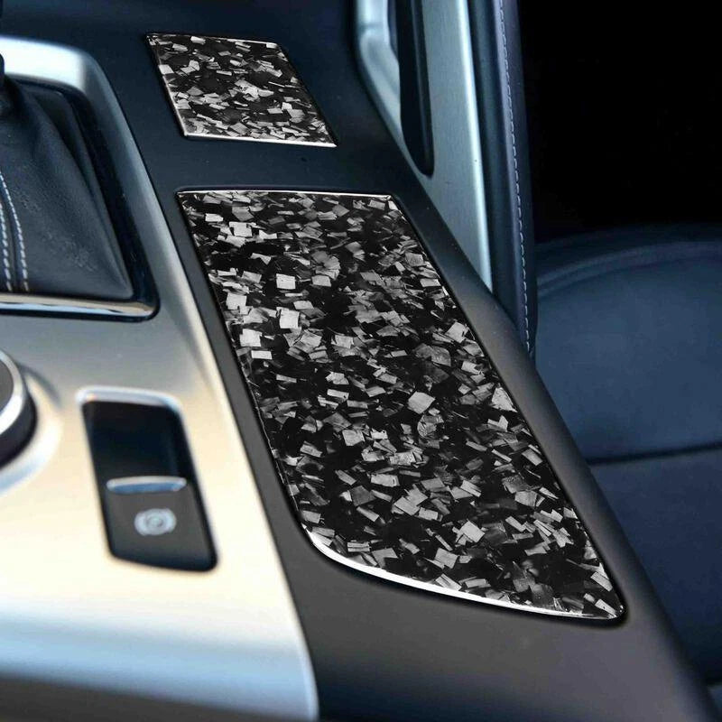 Soft Carbon Fiber Water Cup Holder Cover Trim for Corvette C7 2014-2019