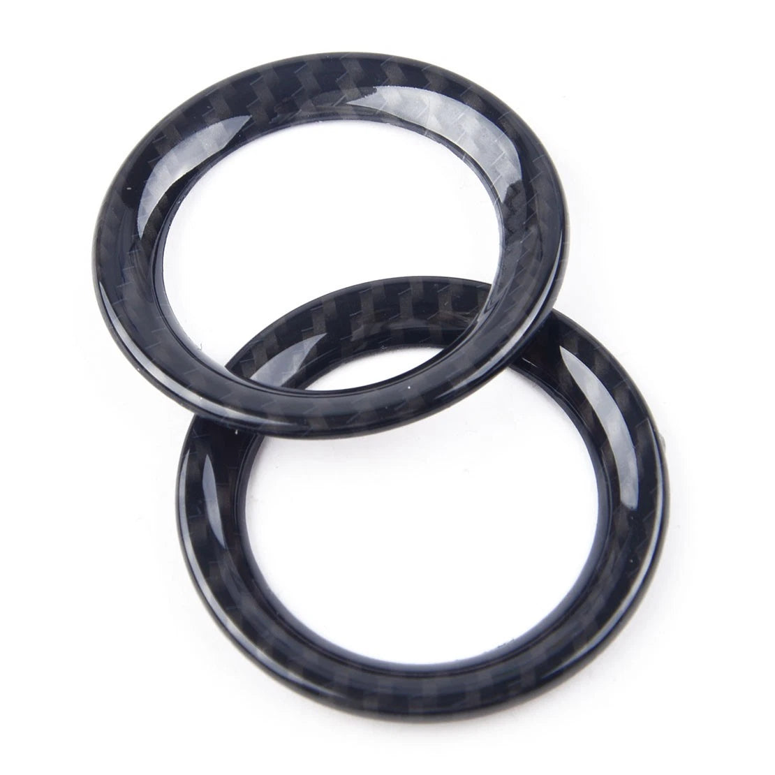 2 x Speaker Cover Rings for Jeep Grand Cherokee (2011-2023) Carbon Fiber Style