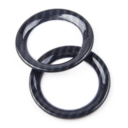 2 x Speaker Cover Rings for Jeep Grand Cherokee (2011-2023) Carbon Fiber Style
