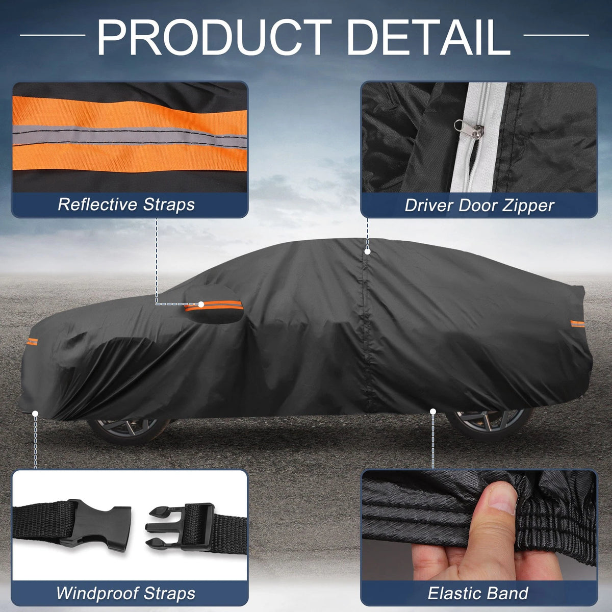 Waterproof 210D-PU Car Cover for Lexus ES Sedan