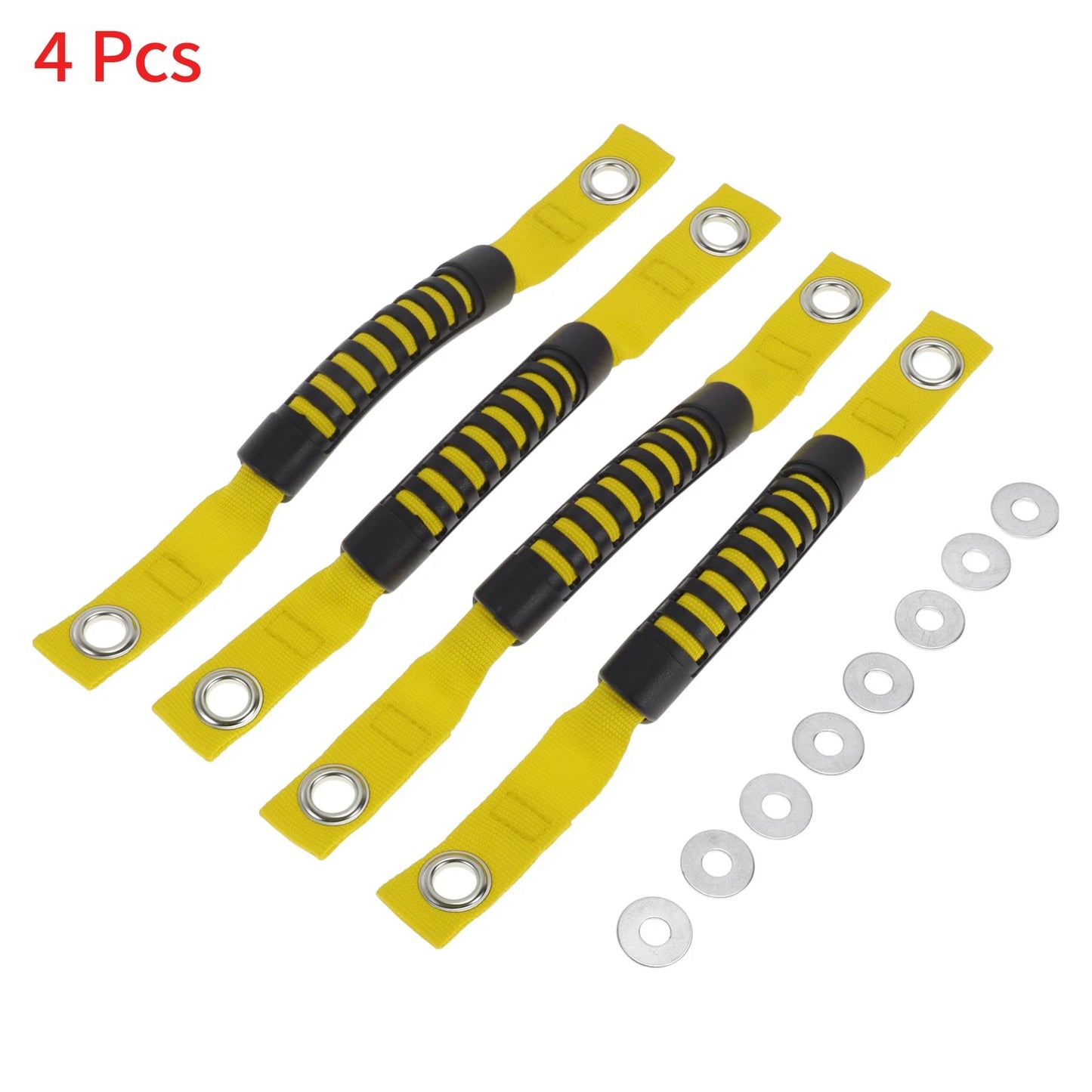 Roll Bar Grab Handles for Jeep Wrangler (2018-2032) Black Yellow