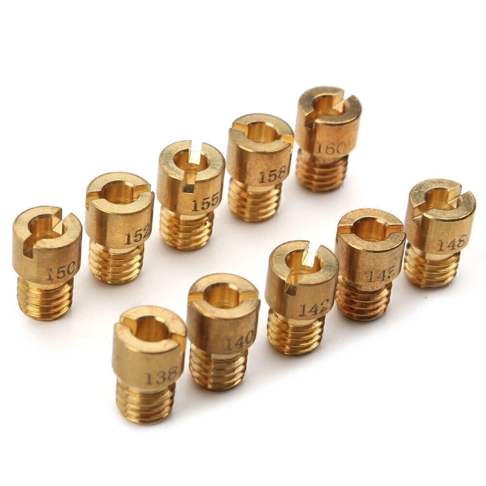 10x Carburetor Main Jets for Keihin CVK 138-160 (Fits Multiple Models)