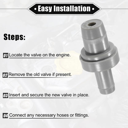 PCV Valve for Toyota Corolla (1993-1997) Durable Plastic Gray