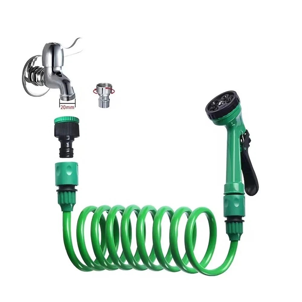 15m 30m Spiral Garden Hose & Spray Gun for Garden Use