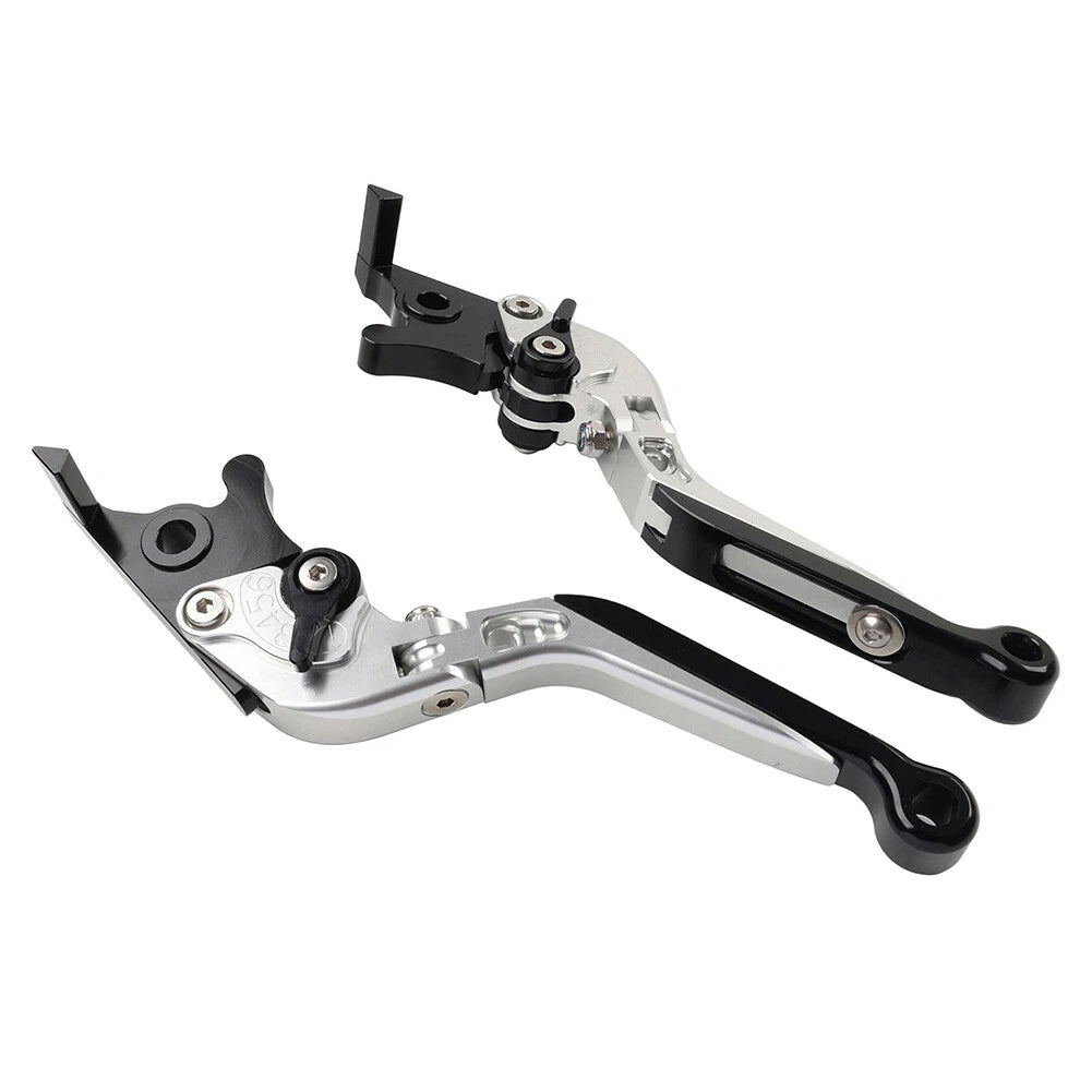 Silver Extendable Brake Clutch Levers for Daytona 675 Street Triple (2006-2018)