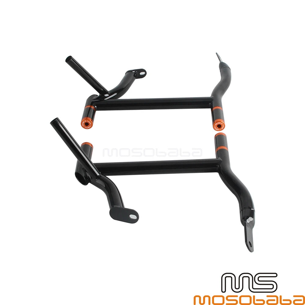Saddlebag Bracket Guard Crash Bars & 4 x End Tube Sliders for Harley FLHXS (2014)
